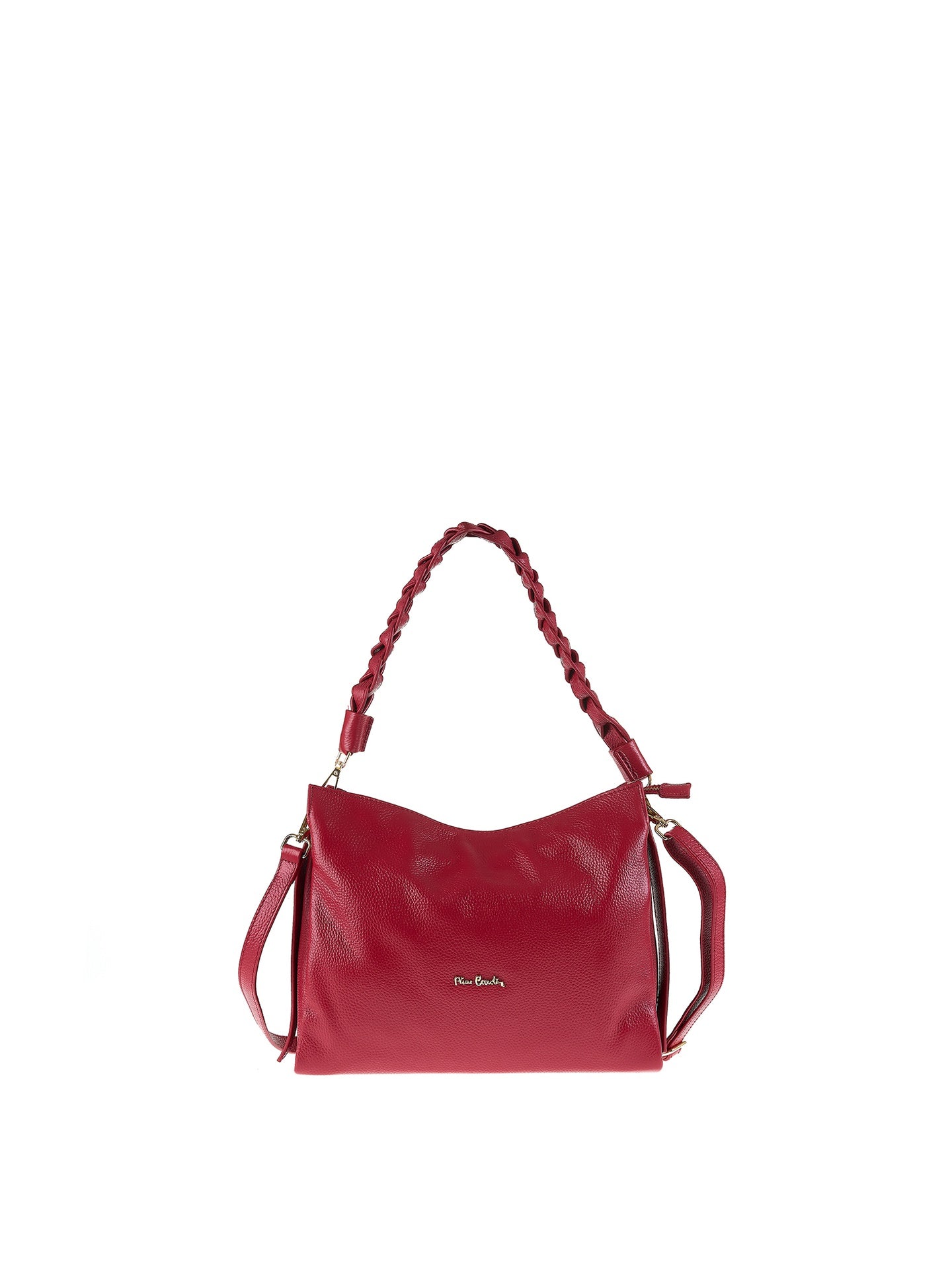 Borsa a Spalla in Vera Pelle Rubino Pierre Cardin