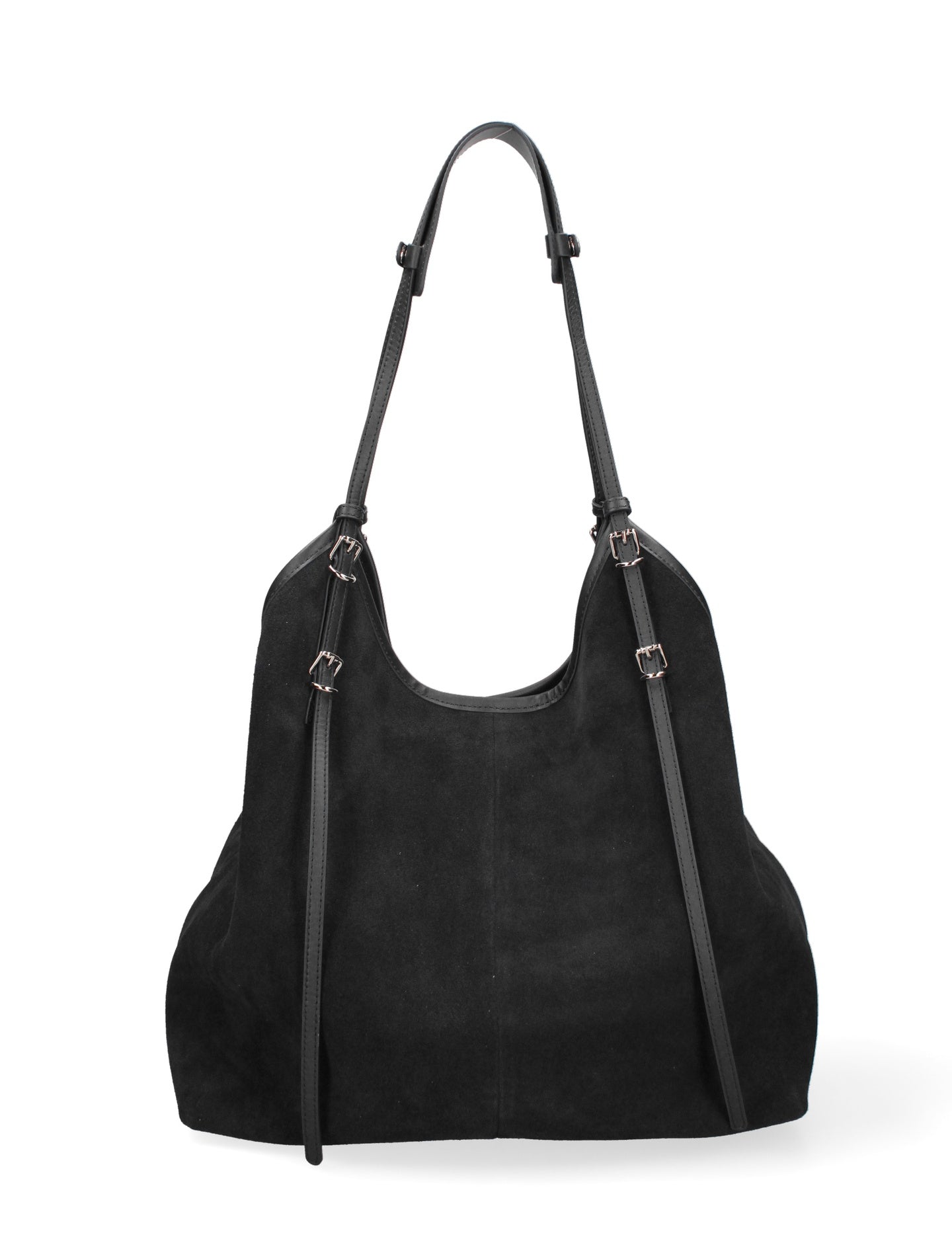 Borsa a Spalla in Vera Pelle Nero Chiara Ferretti