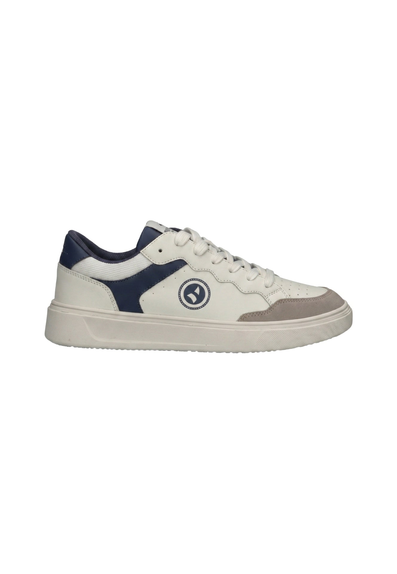 Scarpa stringata in Pelle Vegana Bianco E Blu Navigare