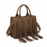 Borsa a Mano in Polyurethane Marrone