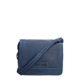 Borsa a Tracolla in Vera Pelle Blu