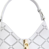 Borsa a Spalla in Pelle Ruga Bianco