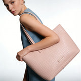 Borsa a Spalla in Pelle Vegana Rosa