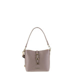 Borsa a Spalla in Vera Pelle Taupe Pierre Cardin