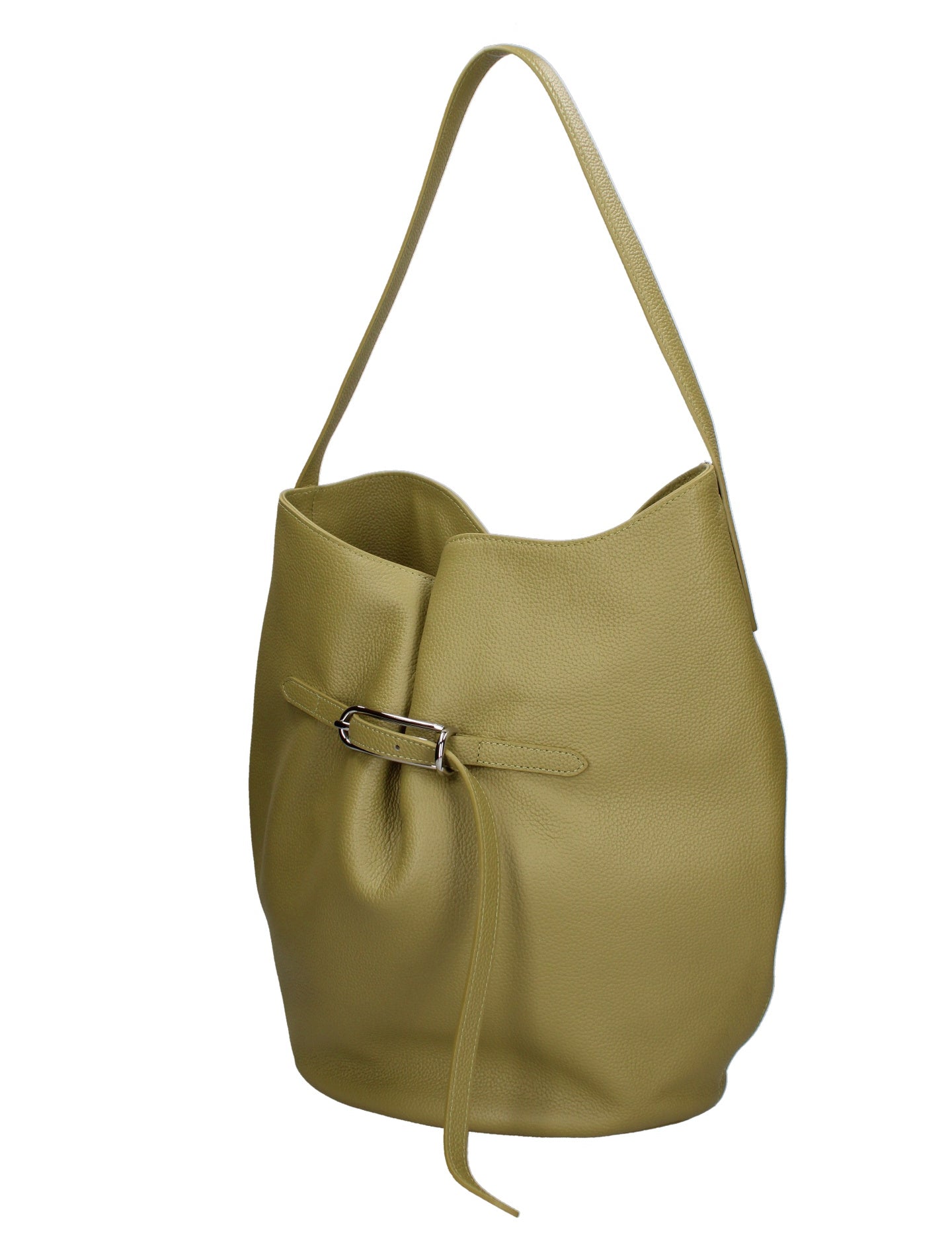 Borsa a Mano in Vera Pelle Verde