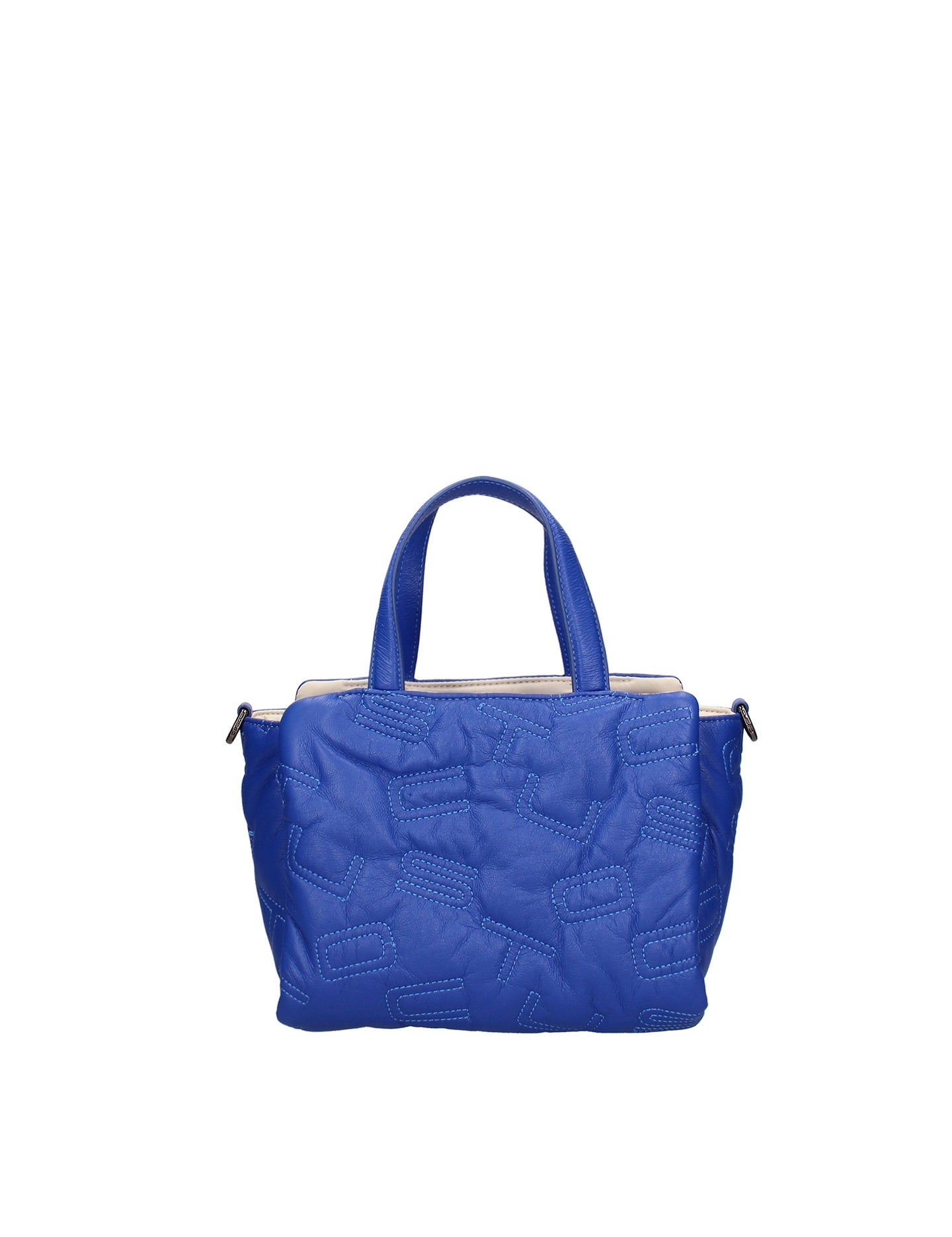 Borsa a mano CUSTO - Bluette e Bianco
