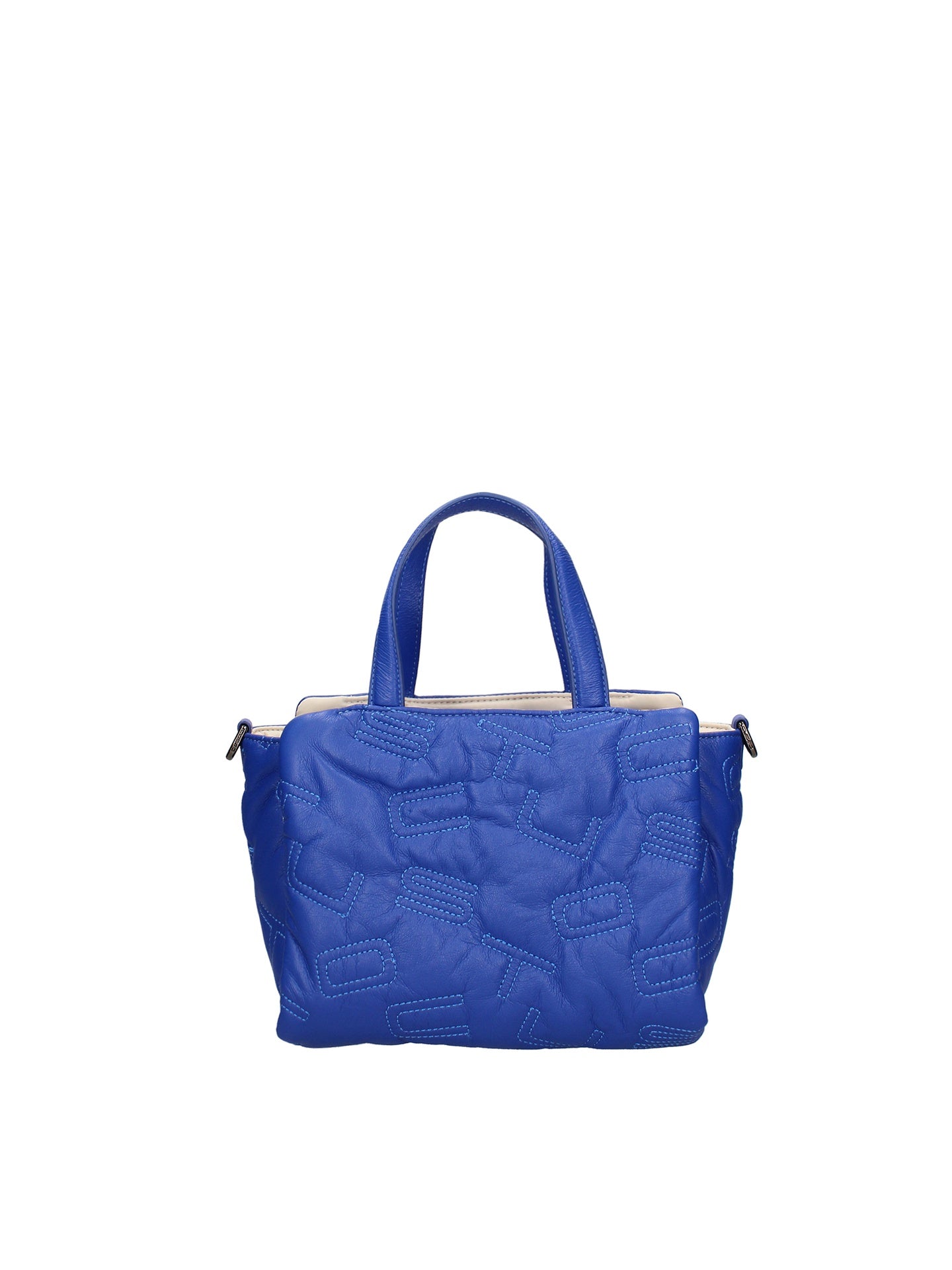 Borsa a mano CUSTO - Bluette e Bianco
