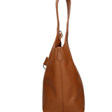 Borsa a Mano in Vera Pelle Cuoio Scuro