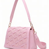 Borsa a Spalla in Pelle Vegana Rosa