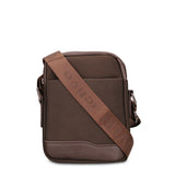 Borsa a Tracolla in 100% Pu Vegan Leather Marrone Scuro