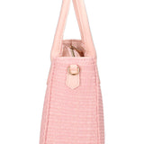 Borsa a Mano in Pelle Vegana Rosa