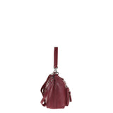 Borsa a Spalla in Vera Pelle Bordeaux