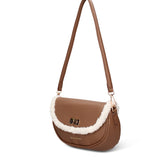 Borsa a Spalla in Pelle Vegana Taupe