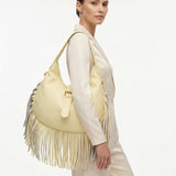 Borsa a Mano in Dollaro Leather Giallo