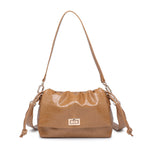 Borsa a Spalla in Pelle Vegana Marrone