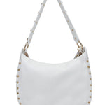 Borsa a Spalla in Dollaro Leather Bianco