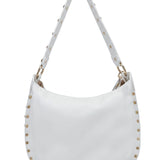 Borsa a Spalla in Dollaro Leather Bianco