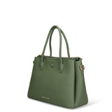 Borsa a Mano in Pelle Vegana Verde
