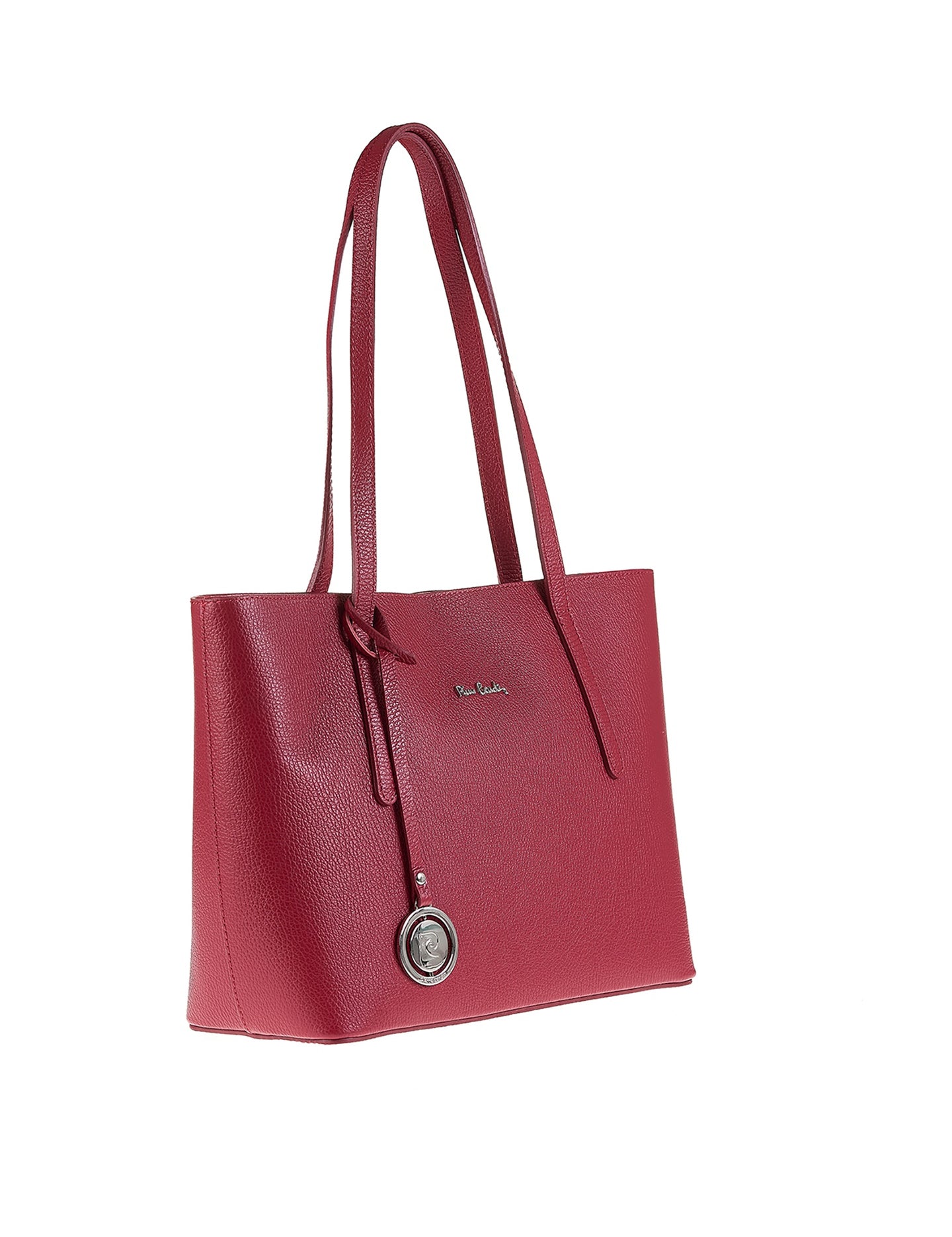 Borsa a Spalla in Vera Pelle Rubino