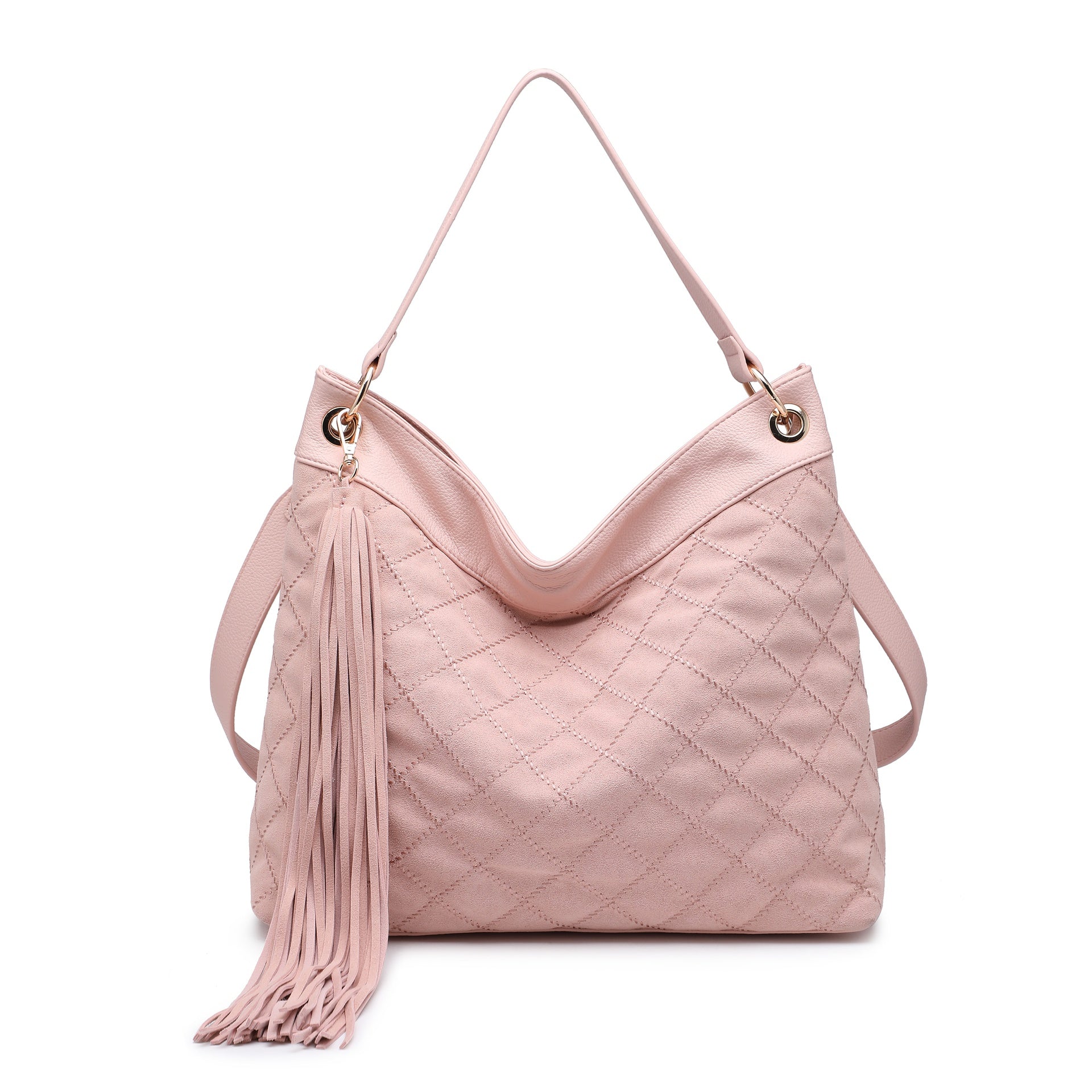 Borsa a Spalla in Pelle Vegana Rosa