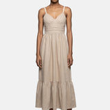 Vestito in Viscosa Taupe Roberta Rossi