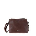 Borsa a Tracolla in Vera Pelle Cioccolato Pierre Cardin