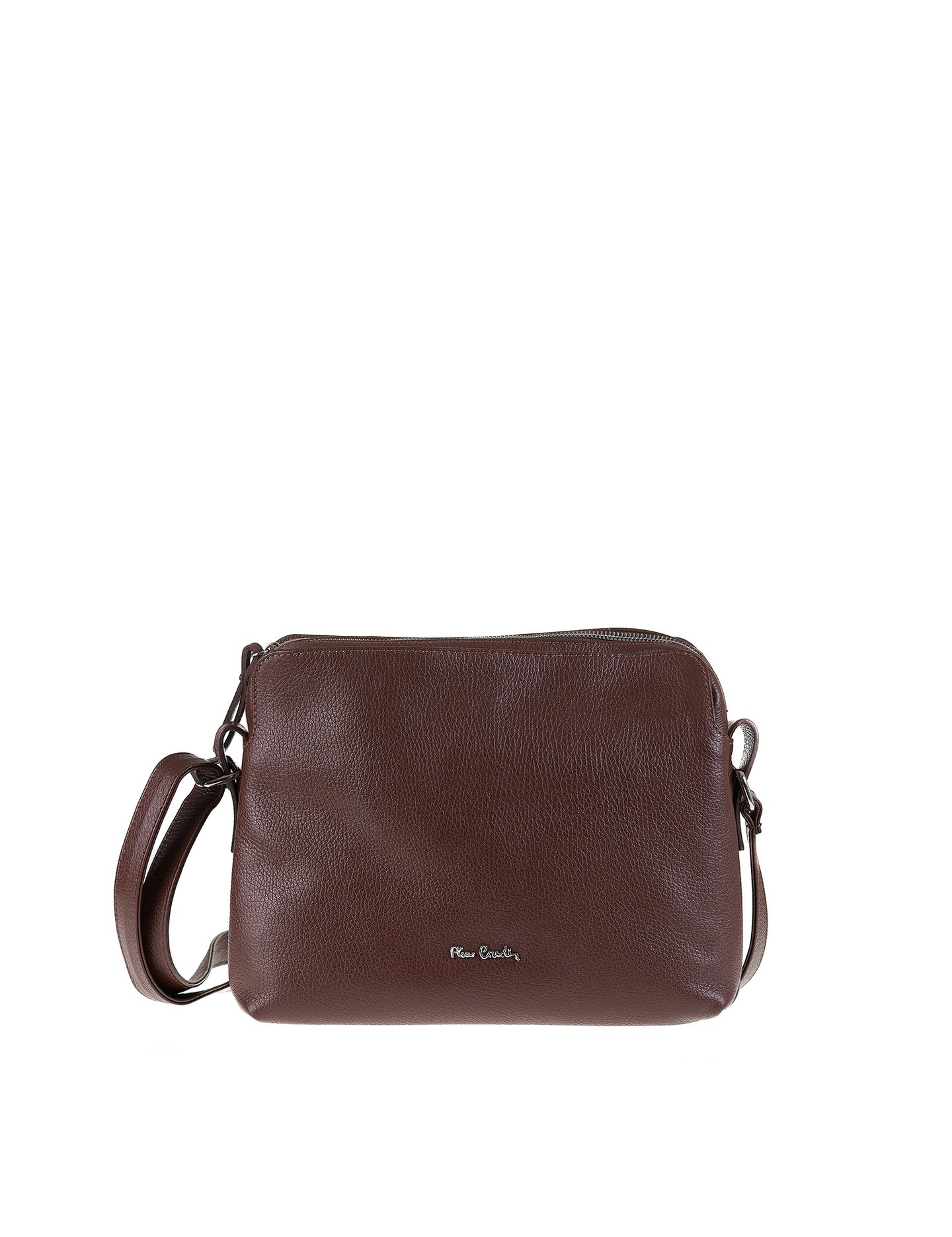 Borsa a Tracolla in Vera Pelle Cioccolato Pierre Cardin