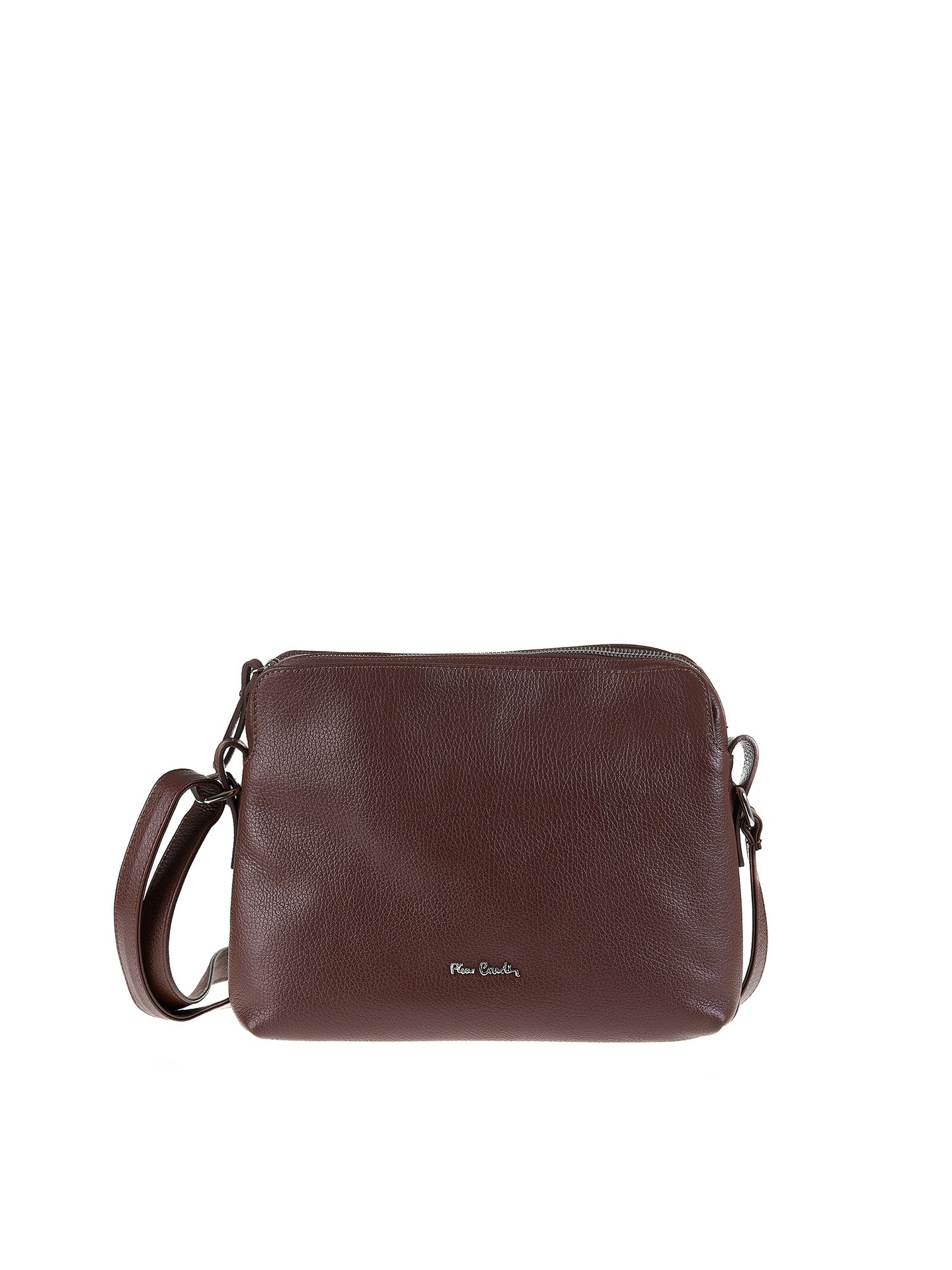 Borsa a Tracolla in Vera Pelle Cioccolato Pierre Cardin
