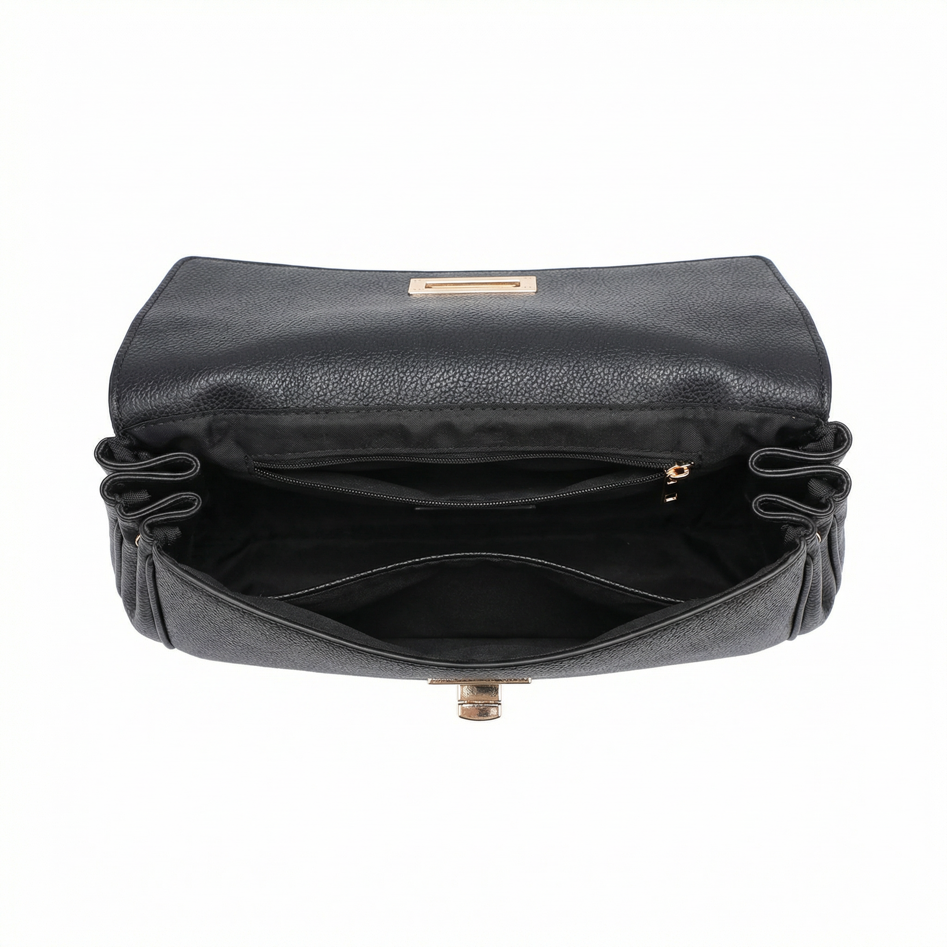 Borsa a Mano in Polyurethane Nero