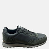 Sneakers platform in Pelle Vegana Nero