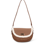 Borsa a Spalla in Pelle Vegana Taupe Pierre Cardin
