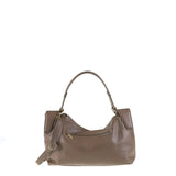 Borsa a Spalla in Vera Pelle Taupe