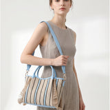 Borsa Shopper in Cotone Blu