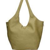 Borsa a Mano in Vera Pelle Verde