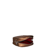 Borsa a Tracolla in Genuine Printed Suede Leather Bronzo