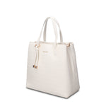 Borsa a Mano in Pelle Vegana Bianco Pierre Cardin
