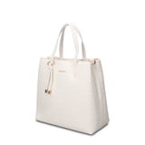 Borsa a Mano in Pelle Vegana Bianco Pierre Cardin