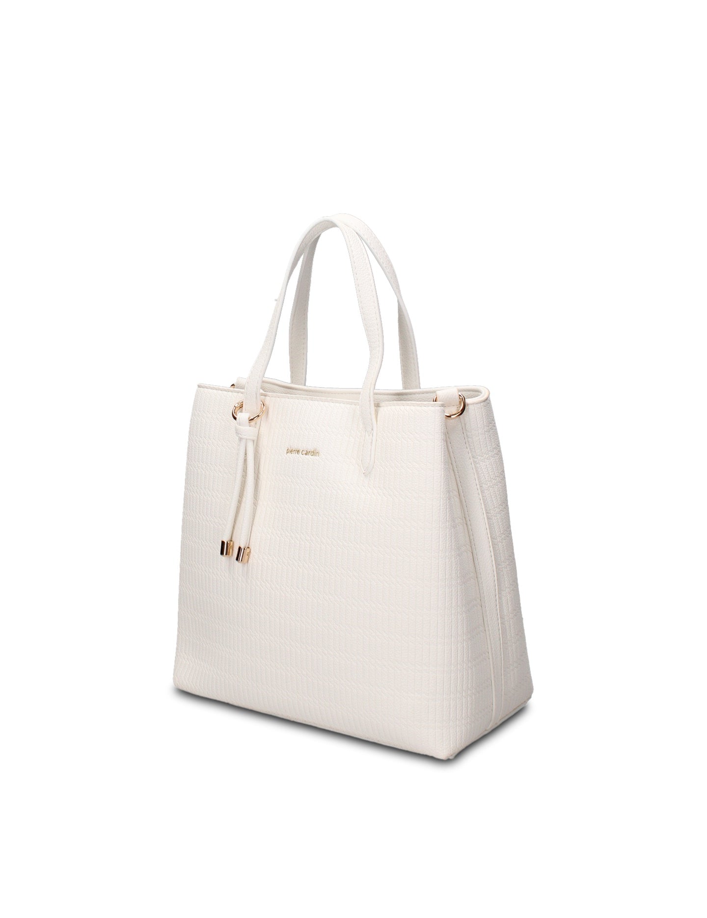 Borsa a Mano in Pelle Vegana Bianco Pierre Cardin
