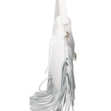 Borsa a Mano in Dollaro Leather Bianco