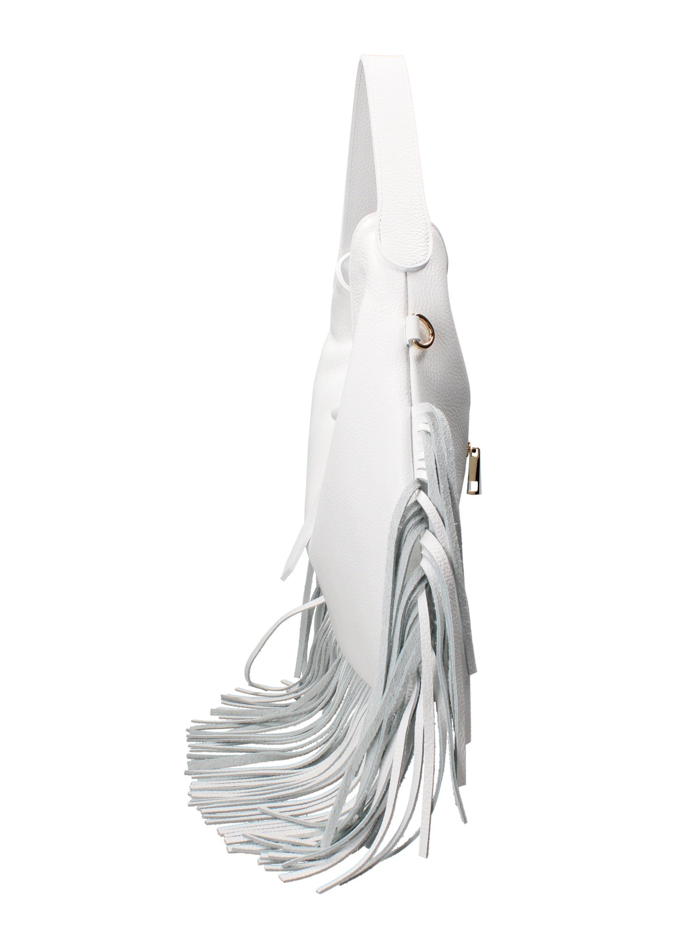 Borsa a Mano in Dollaro Leather Bianco