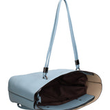 Borsa a Spalla in Pelle Vegana Blu Jeans