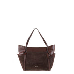 Borsa a Spalla in Vera Pelle Cioccolato Pierre Cardin