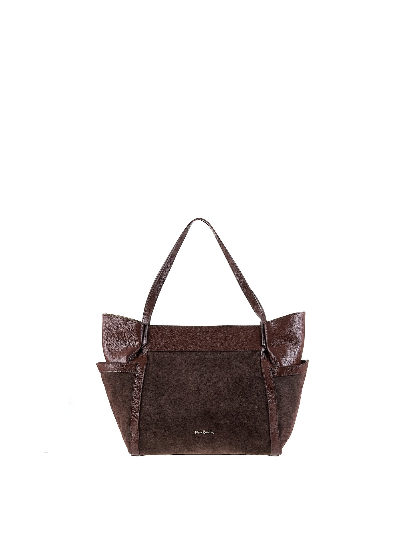 Borsa a Spalla in Vera Pelle Cioccolato Pierre Cardin
