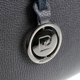Bolso de mano de piel auténtica gris