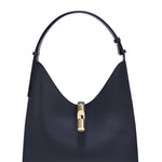 Borsa a Spalla in Pelle Ruga Blu Scuro Furla