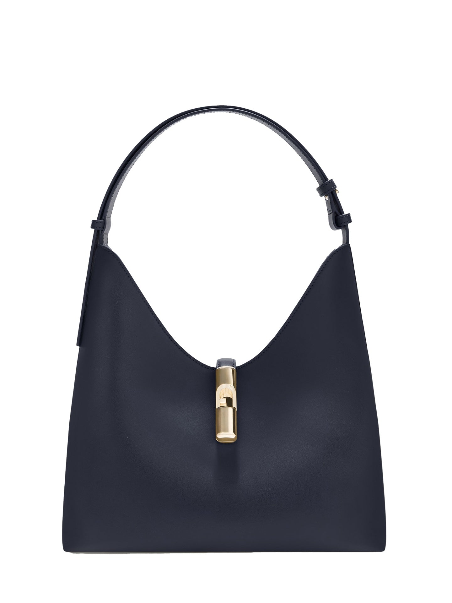 Borsa a Spalla in Pelle Ruga Blu Scuro Furla