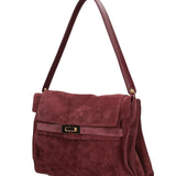 Borsa a Mano in Vera Pelle Bordeaux