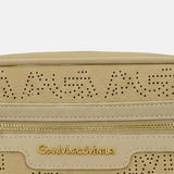 Borsa a tracolla in Pelle Vegana Khaki