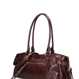 Borsa a Mano in Vera Pelle Bordeaux
