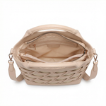 Borsa a Mano in Polyurethane Beige Scuro